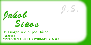 jakob sipos business card