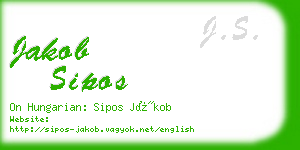 jakob sipos business card